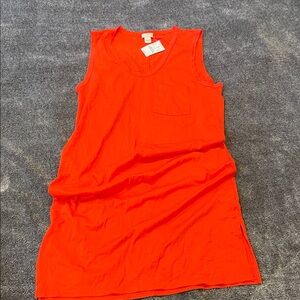 J. Crew Bright Orange Midi Dress